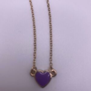 Kate Spade Purple Enamel Heart Necklace